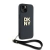 DKNY DKHCP14SPBSWSK iPhone 14 / 15 / 136.1 czarny/black hardcase Wrist Strap Stock Logo